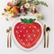 8 Count Berry Party Strawberry Shaped Paper Dessert Plates Disposable Tableware for Baby Shower Birthday